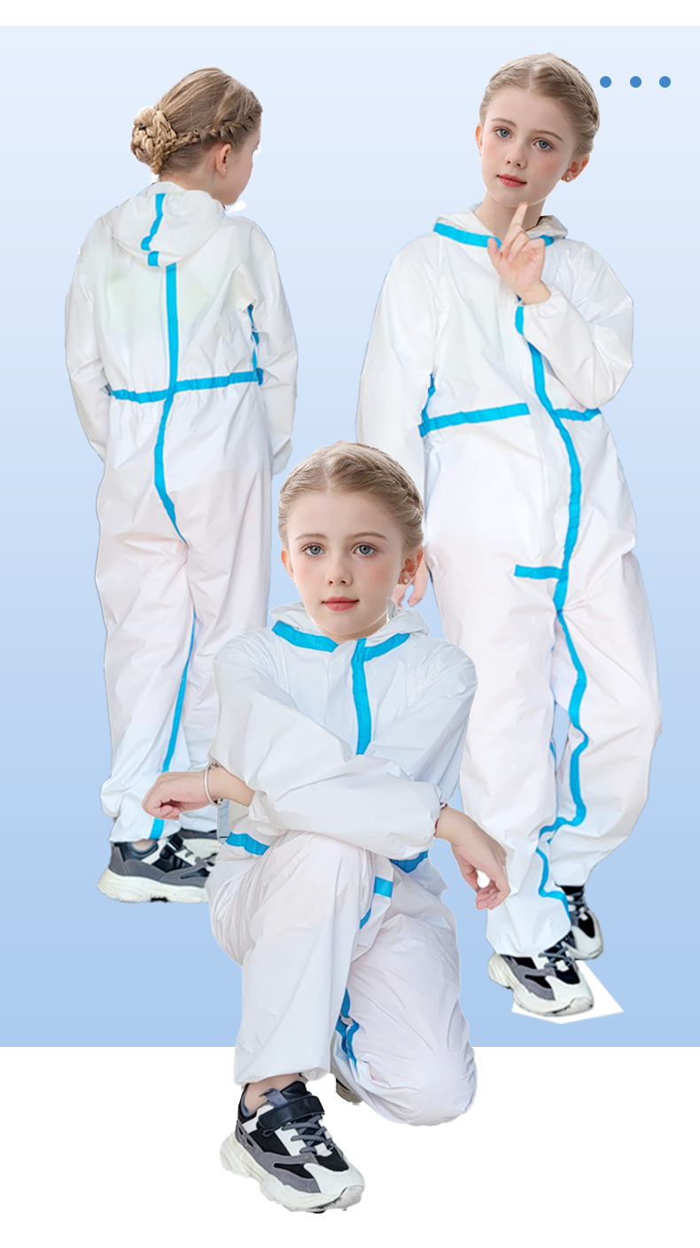 Safety Protective Waterproof Microporous Film Coverall Dust Proof Healthcare Kids Disposable Coveralls-Xiantao Zhikang Protective Products Co., Ltd. Safety Protective Waterproof Microporous Film Coverall Dust Proof Healthcare Kids Disposable Coveralls-Xiantao Zhikang Protective Products Co., Ltd.