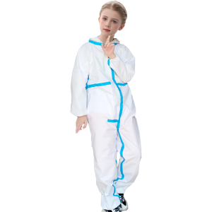 Safety Protective Waterproof Microporous Film Coverall Dust Proof Healthcare Kids Disposable Coveralls